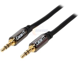 GearIT GI 35MM BK 15FT 15 ft. 3.5mm Aux Audio Stereo Cable M M