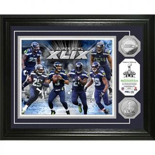 Seattle Seahawks 2014 NFC Champion Photo Plaque with Silver Mint Coins   7715026