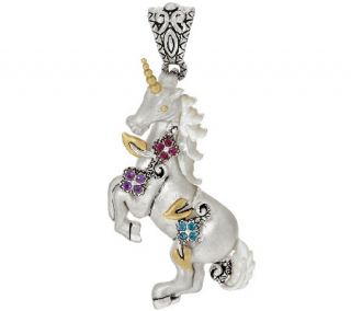 Barbara Bixby Sterling & 18K Multi Gemstone Unicorn and Flower Enhancer —
