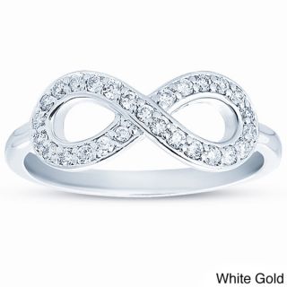 Eloquence 14k Rose Gold 1/4ct TDW Diamond Infinity Ring (H I, I1 I2)