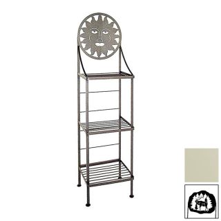 Grace Collection Silhouette Ivory Rectangular Bakers Rack