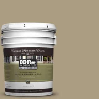 BEHR Premium Plus Ultra 5 gal. #BNC 16 Winter Sage Semi Gloss Enamel Exterior Paint 585405