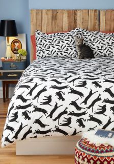 Yours, Mine, and Noir’s Duvet Cover in Full/Queen  Mod Retro Vintage Decor Accessories