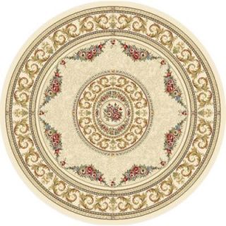 Home Decorators Collection Winifred Ivory 5 ft. 3 in. x 5 ft. 3 in. Round Indoor Area Rug 9172940310