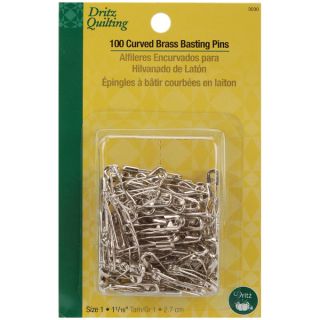 Dritz Quilting Brass Curved Basting Pins   13842179  