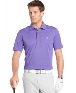 Izod Golf Shirt, UV Wicking Performance Solid Grid Polo Shirt