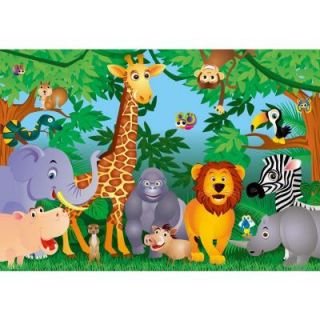 Ideal Decor 100 in. x 144 in. The Jungle Wall Mural DM122