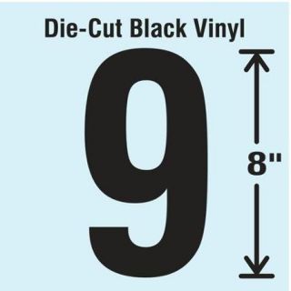STRANCO INC DBV SINGLE 8 9 Die Cut Number Label, 9