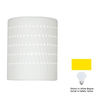 A 19 8 in W Islands of Light Khios 1 Light Safety Yellow Pocket Wall Sconce