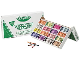 Classpack Triangular Crayons, 16 Colors, 256/Bx