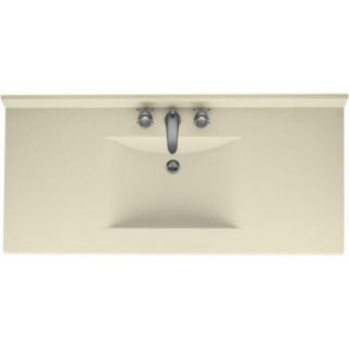 Swanstone Contour 49 in. Solid Surface Vanity Top with Basin in Bone DISCONTINUED CV2249 037
