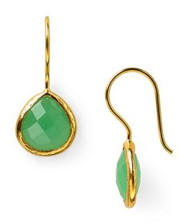 Coralia Leets Green Chalcedony Mini French Wire Earrings