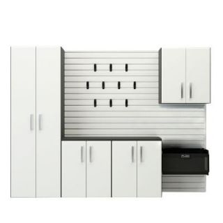 Flow Wall 72 in. H x 96 in. W x 17 in. D Cabinet Starter Set with Panels in White (12 Pieces) FCS 9612 6W 5W1