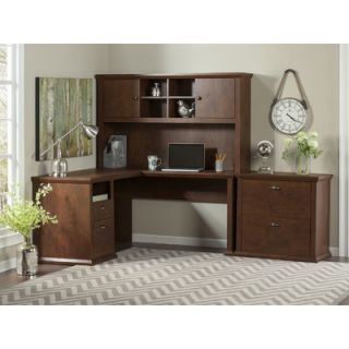 Yorktown Corner Desk with Hutch and Lateral File by Bush Industries