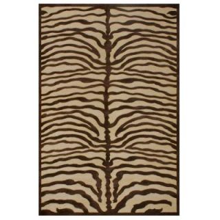 Feizy Saphir Ivory/Chocolate 5 ft. 3 in. x 7 ft. 6 in. Indoor Area Rug 5123796FIVYCHOE76