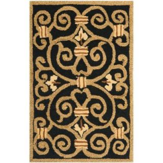 Safavieh Chelsea Black 1 ft. 8 in. x 2 ft. 6 in. Area Rug HK11A 2