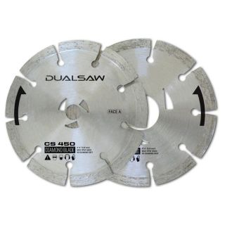 DualSaw Dual 2 Pack 4 1/2 in Masonry Diamond Circular Saw Blade Set