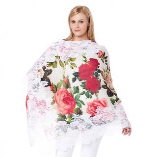 Clever Carriage Rose Lace Wrap   7708657
