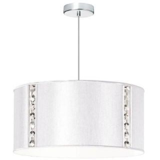 Radionic Hi Tech Elise 3 Light Pearl Pendant with Crystal Accents and Silk Glow Drum Shade 571898 840 PC