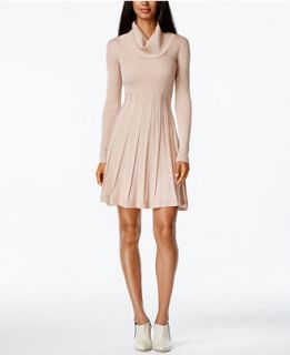Calvin Klein Petite Cowl Neck Fit & Flare Sweater Dress