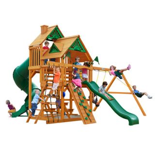 Great Skye I with Amber Posts Cedar Swing Set by Gorilla Playsets