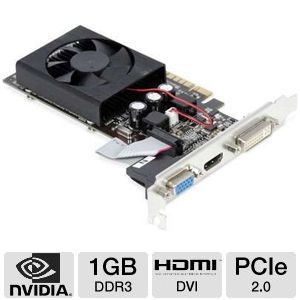PNY GeForce GT 610 VCGGT610XPB Video Card   1GB, DDR3, PCI Express 2.0 (x16), 1x Dual link DVI, 1x VGA, 1x HDMI, DirectX 11, Low Profile, NVIDIA PhysX