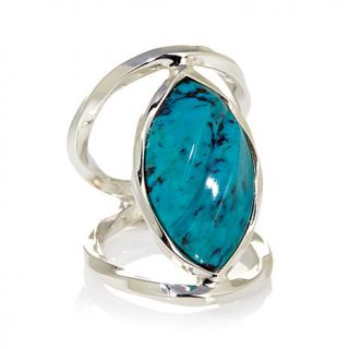 Jay King Red Skin Turquoise Sterling Silver Marquise Ring   7955924