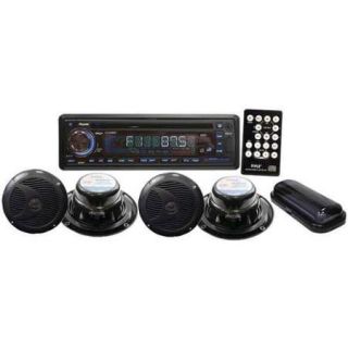 Marine Single DIN In Dash 4 Speaker CD/USB/MP3/Combo Receiver