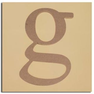 Pack of 2 Decorative Expressive Unfinished Wood Lower Case Letter "g"