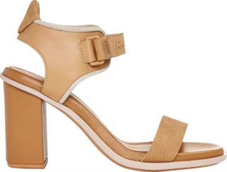 Womens Lacoste Lonelle Heeled Sandal   Tan Leather/Suede