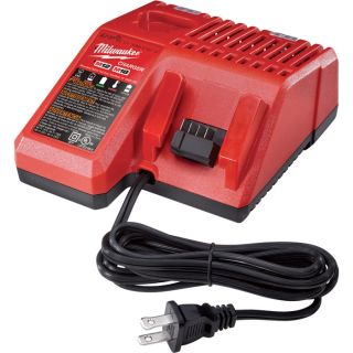 Milwaukee M12–M18 Multi-Voltage Charger, Model# 48-59-1812  Power Tool Battery Chargers