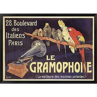 Evive Designs Gramophone by Bombled Framed Vintage Advertisement