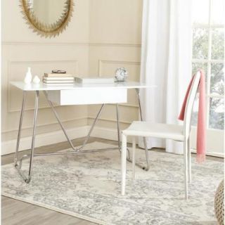 Safavieh Malloy White/ Chrome Desk