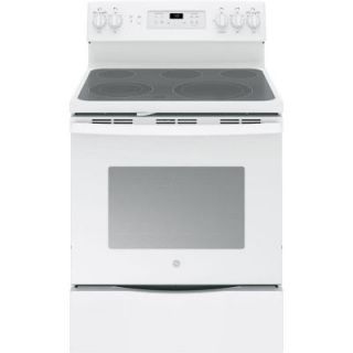 GE 5.3 cu. ft. Electric Range with Self Cleaning Convection Oven in White JB700DJWW