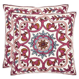 Safavieh Ruddy Pillow Set Of 2   Pink (18x18)