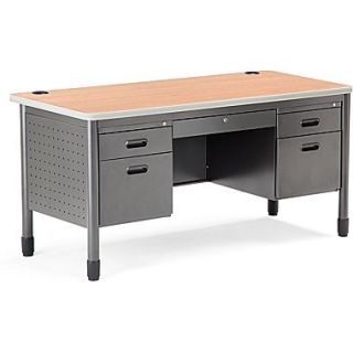 OFM 66360 MPL Teachers Desk, Maple/Gray