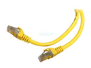 Rosewill RCNC 11050   3 Foot Cat 7 Shielded Networking Cable   Twisted Pair (S / STP), Yellow