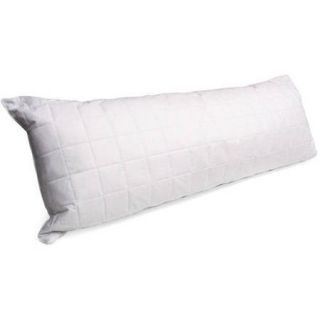 Mainstays 100% Cotton Quilted Body Pillow in White 20"x54"