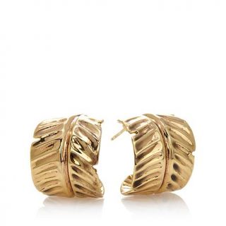 AJA by Anitanja™ "Banana Leaf" Bronze Hoop Earrings   7711073