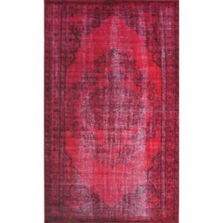 nuLOOM Vintage Inspired Overdyed Red 5 ft. 5 in. x 8 ft. 2 in. Area Rug DIRE1E 508