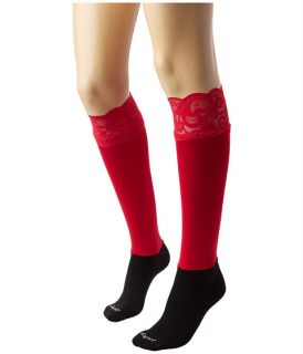 BOOTIGHTS Lacie Lace Darby Knee High/Ankle Sock Red