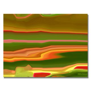 Kathie McCurdy Neon Cactus Liquid Stripes Canvas Art   14671771