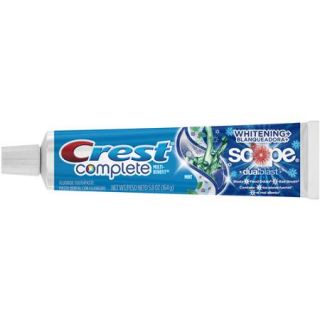Crest Complete Whitening + Scope DualBlast Fresh Mint Blast Flavor Toothpaste, 5.8 oz
