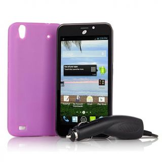 ZTE Quartz 5.5" IPS Android TracFone with Car Charger, Case, 1200 Minutes, Text   7900804