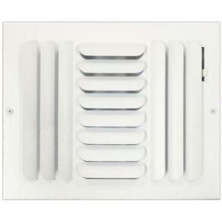 SPEEDI GRILLE 8 in. x 10 in. Ceiling or Wall Register with Curved 3 Way Deflection, White SG 810 CB3