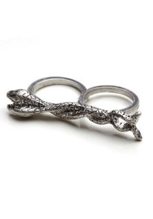 Fully Fine and Serpentine Double Ring  Mod Retro Vintage Rings