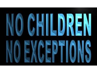 ADV PRO m821 b No Children No Exceptions Neon Light Sign