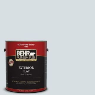 BEHR Premium Plus 1 gal. #490E 2 Delicate Mist Flat Exterior Paint 405001