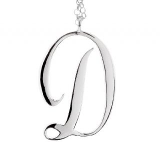 Sterling Silver Inital Necklace w/33 Chain by Silver Style —