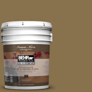 BEHR Premium Plus Ultra 5 gal. #S320 7 African Plain Matte Interior Paint 175305